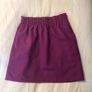 Jcrew cinched waist magenta skirt